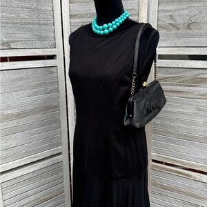 Ralph Lauren Black Sleeveless Dress Size 8. Classic Shift Drop Waist